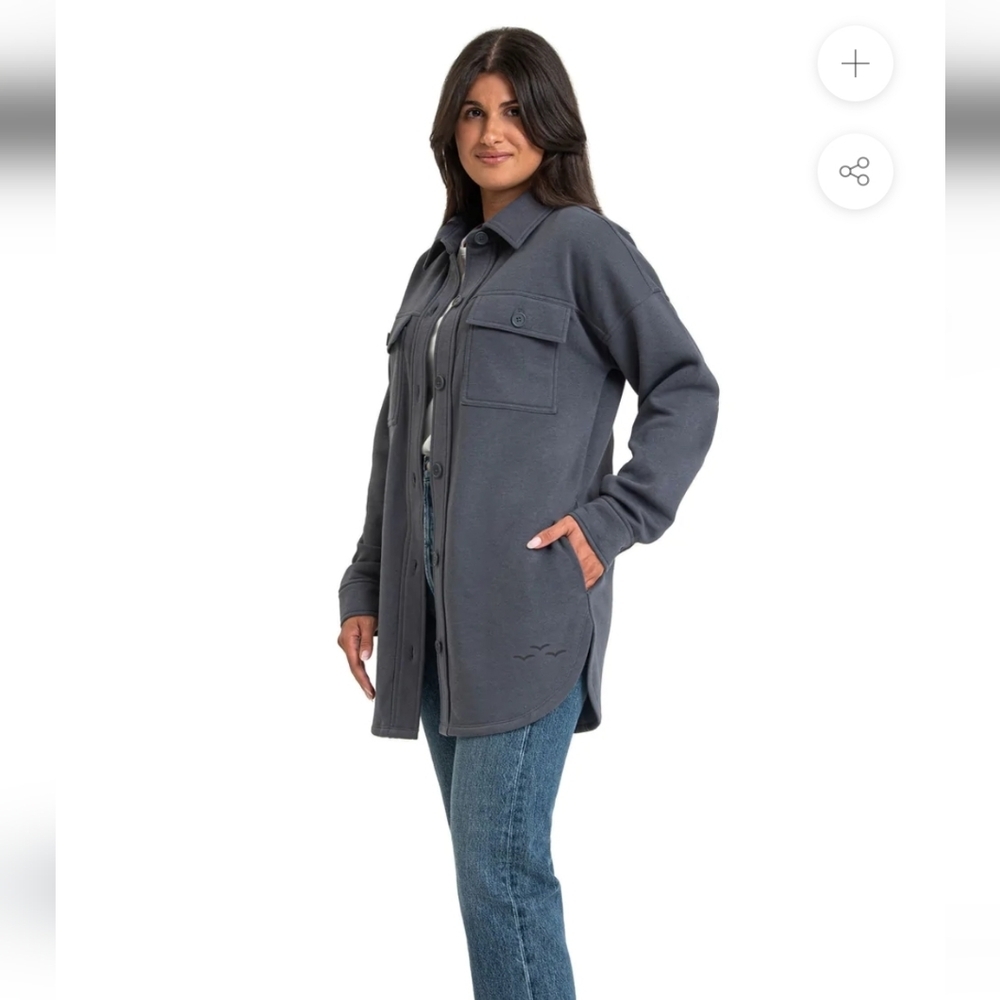 Lazypants fleece  botton up shirt nwt
